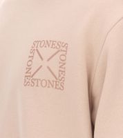 Pull homme STONES en coton, basique intemporel, manches longues, 400 g/m², gris foncé, noir ou beige