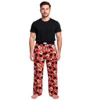 RE:COVERED X Disney Mickey Mouse Lounge Pants - Pijama de algodón con estampado Disney para hombre RCDIF210 Negro, Azul o Rojo