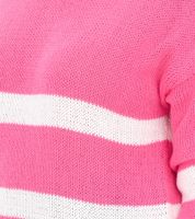 Aniston CASUAL Damen Strick-Pullover gestreifter Alltags-Pullover Langarm-Shirt in Rosa/Weiß und Beige/Grün