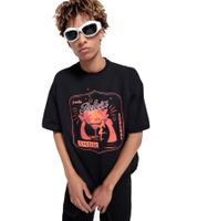 DWD Studioz Ipanema Men's Crew Neck T-Shirt with Large Front Print, 340 g/m², in Black or Beige