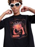 DWD Studioz Ipanema Men's Crew Neck T-Shirt with Large Front Print, 340 g/m², in Black or Beige