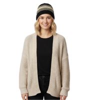 Trust Co Unisex Crochet Winter Hat, Soft Knit Hat with Stripes, Cotton Hat, Navy/White, Brown/White, Khaki/White, or Navy/Red