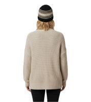 Trust Co Unisex Crochet Winter Hat, Soft Knit Hat with Stripes, Cotton Hat, Navy/White, Brown/White, Khaki/White, or Navy/Red