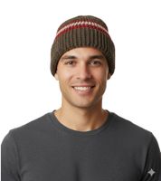 Trust Co Unisex Crochet Winter Hat, Soft Knit Hat with Stripes, Cotton Hat, Navy/White, Brown/White, Khaki/White, or Navy/Red