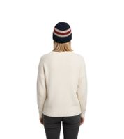 Trust Co Unisex Crochet Winter Hat, Soft Knit Hat with Stripes, Cotton Hat, Navy/White, Brown/White, Khaki/White, or Navy/Red