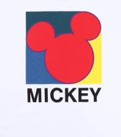 T-shirt homme RE:COVERED X Disney, différents styles et imprimés Mickey Mouse, col rond en coton, blanc, noir, violet et bleu
