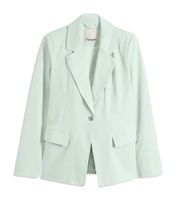Elegante blazer de noche para mujer, blazer de otoño, blazer de negocios, blazer de algodón en caqui o menta