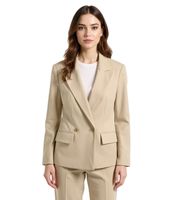 Elegante blazer de noche para mujer, blazer de otoño, blazer de negocios, blazer de algodón en caqui o menta