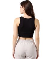 ZEGY Damen Crop-Top Tank-Top geripptes Baumwoll-Shirt ärmellos 1085 Schwarz oder Weiß
