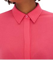 Miniabito da donna alla moda, abito estivo con colletto a camicia e maniche a pipistrello, 934479 Rosa