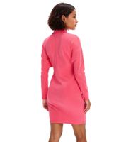 Miniabito da donna alla moda, abito estivo con colletto a camicia e maniche a pipistrello, 934479 Rosa