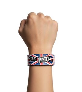 Bracelet Punk Sex Pistols avec Logo, Accessoire Fan Élégant, Multicolore
