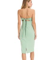 Miniabito da donna con spalle scoperte, abito a fascia aderente con aperture, 941431 Verde