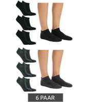 6 pares de calcetines deportivos TASTIQ para mujer, de algodón liso, en caja de regalo, para niños, en gris o negro
