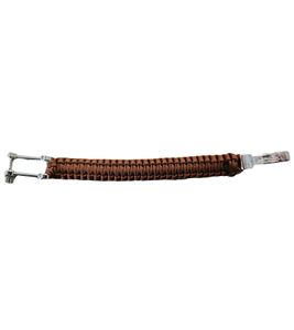 Braccialetto Paracord I-BRACE, Braccialetto di Sopravvivenza Intrecciato in Corda da Paracadute Antistrappo 550 Cord IB-1032 Marrone