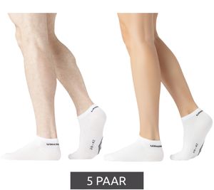 5 paia di calzini sportivi Umbro, calzini sportivi da uomo e da donna, Oeko-Tex Standard 100 UMG/1/TC5/FX6, bianchi