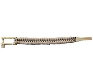 Pulsera de Paracord I-BRACE, pulsera trenzada de cuerda de supervivencia hecha de cuerda de paracaídas resistente al desgarro Beige
