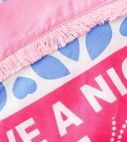 ZWILLINGSHERZ Smile and Shine Triangular Scarf with Floral Pattern and Fringes, Fashion Scarf 3014D-3010-84 Pink/Blue/White