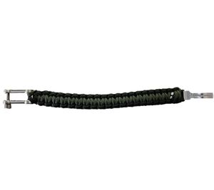 Pulsera de Paracord I-BRACE, cuerda de supervivencia trenzada en una pulsera hecha de cuerda de paracaídas resistente al desgarro Verde/Negro