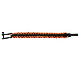 I-BRACE Paracord Armband Survival-Seil zum Armband geflochten aus reißfestem Parachute Schwarz/Orange