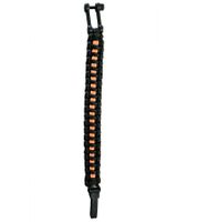 Bracelet en paracorde I-BRACE Corde de survie tressée en corde de parachute indéchirable 550 corde IB1015 Noir/Orange
