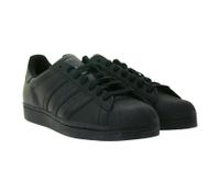 Baskets adidas Superstar Femme, cuir véritable, modèle EG4957 Noir, bout coquillage iconique