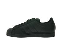 Baskets adidas Superstar Femme, cuir véritable, modèle EG4957 Noir, bout coquillage iconique