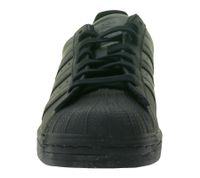 Baskets adidas Superstar Femme, cuir véritable, modèle EG4957 Noir, bout coquillage iconique