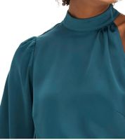 Elegante abito monospalla da donna in raso lucido - Abito da sera 925469 in verde o 919324 in nero