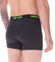 7er Pack LEVI`S Herren Boxershorts Baumwoll-Unterwäsche mit farblichen Akzenten am Bund in Geschenkbox 701225625 00 in Schwarz/Blau/Bunt