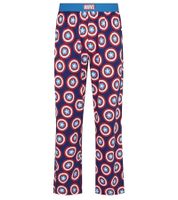 Pantalones de pijama RE:COVERED X MARVEL para hombre con el Capitán América o personajes de Marvel PCMARV50 Azul/Rojo o Gris