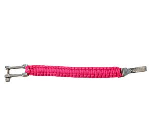Pulsera de Paracord I-BRACE, Cuerda de Supervivencia Trenzada con Cordón de Paracaídas Resistente al Desgarro, Rosa