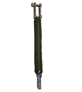 Bracciale I-BRACE in Paracord, Corda di Sopravvivenza Intrecciata in un Braccialetto in Corda da Paracadute Antistrappo 550 IB-1025 Verde