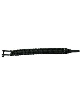  Pulsera de Paracord I-BRACE, Cuerda de Supervivencia Trenzada con Cordón de Paracaídas Resistente al Desgarro 550 Cordón IB1004 Negro