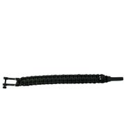  Pulsera de Paracord I-BRACE, Cuerda de Supervivencia Trenzada con Cordón de Paracaídas Resistente al Desgarro 550 Cordón IB1004 Negro