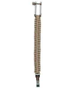 Bracciale Paracord I-BRACE, Bracciale di Sopravvivenza Intrecciato in Corda da Paracadute Antistrappo Beige