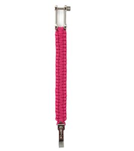 Pulsera de Paracord I-BRACE, Cuerda de Supervivencia Trenzada con Cordón de Paracaídas Resistente al Desgarro, Rosa