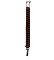Pulsera de Paracord I-BRACE, pulsera trenzada de cuerda de supervivencia hecha de cuerda de paracaídas resistente al desgarro Marrón