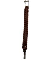Pulsera de Paracord I-BRACE, pulsera trenzada de cuerda de supervivencia hecha de cuerda de paracaídas resistente al desgarro Marrón