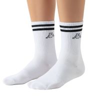 Lot de 3 paires de chaussettes de tennis Kappa, en coton avec imprimé de la marque, idéales pour le quotidien, 371E7JW A00 , blanches