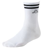 Lot de 3 paires de chaussettes de tennis Kappa, en coton avec imprimé de la marque, idéales pour le quotidien, 371E7JW A00 , blanches