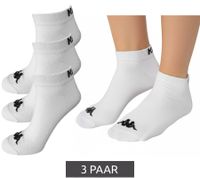 Lot de 3 paires de chaussettes de sport Kappa en coton avec logo, 38937 Blanc