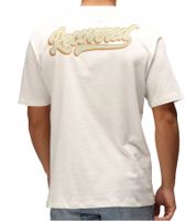 Camiseta RE:COVERED X NFL Miami Dolphins para hombre con estampado frontal, algodón, RCNFL, color crudo-blanco o azul tie-dye