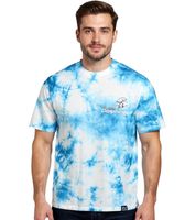 Camiseta RE:COVERED X NFL Miami Dolphins para hombre con estampado frontal, algodón, RCNFL, color crudo-blanco o azul tie-dye