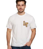 Camiseta RE:COVERED X LOONEY TUNES para hombre con estampado del Diablo de Tasmania o Baloncesto, cuello redondo de algodón, color crudo-blanco