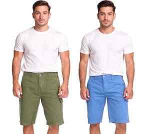 Short cargo léger pour homme U.S. POLO ASSN., avec broderie U.S. Polo, 143 68147 52661, kaki ou bleu
