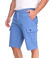 Short cargo léger pour homme U.S. POLO ASSN., avec broderie U.S. Polo, 143 68147 52661, kaki ou bleu