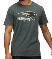 RE:COVERED X NFL Camiseta de los New England Patriots para hombre con varios estampados, algodón, blanco, azul, gris y multicolor