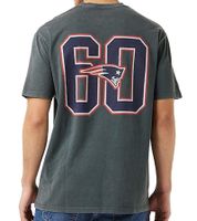 RE:COVERED X NFL Camiseta de los New England Patriots para hombre con varios estampados, algodón, blanco, azul, gris y multicolor