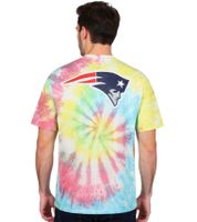 RE:COVERED X NFL Camiseta de los New England Patriots para hombre con varios estampados, algodón, blanco, azul, gris y multicolor